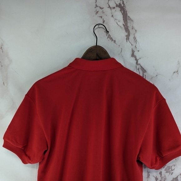 Everlane Shirt Women Small Red Oversized Polo Short Sleeve Organic Cotton Boxy - Picture 7 of 12